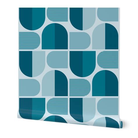 Deep Blue Sea // Abstract // Large Wallpaper | Spoonflower