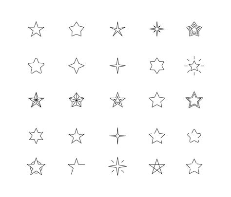 Star Outline Icon Vector Set 25383615 Vector Art at Vecteezy