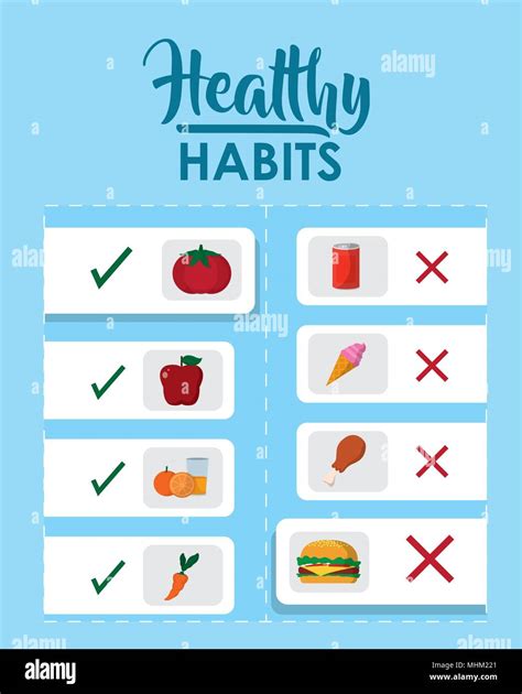 Healthy Habits Lifestyle Stock Vector Image And Art Alamy