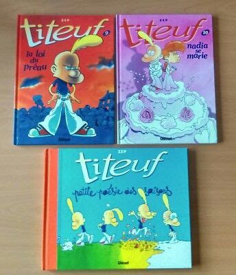 Lot de 3 BD Album Titeuf N 9 10 Petite poésie des saisons ZEP