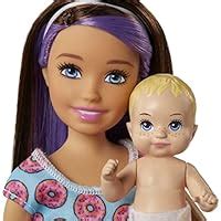 Barbie Famille Coffret Poup E Skipper Baby Sitter Aux Cheveux Lisses