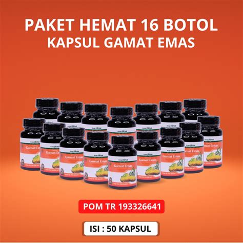 Jual Kapsul Gamat Emas Original Paket Botol Shopee Indonesia