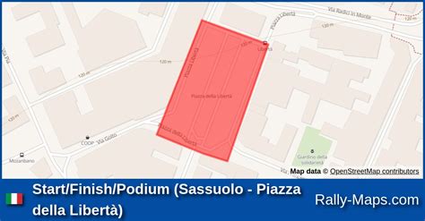 Start Finish Podium Sassuolo Piazza Della Libert Stage Map Rally