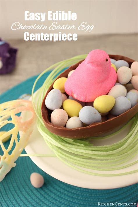 Easy Edible Chocolate Easter Egg Centerpiece