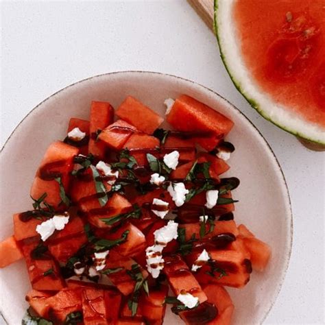 Summertime Watermelon Goat Cheese And Basil Salad