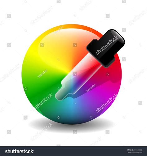 Shiny Vector Color Picker Icons Eyedropper Stock Vector