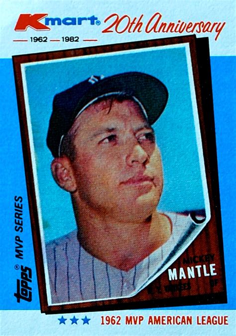 Mickey Mantle Topps K Mart Th Anniversary New York Yankees