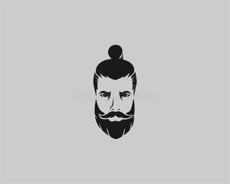 Creative Moustache and Bearded Man Hairstyles Logo Design. Stock Vector ...