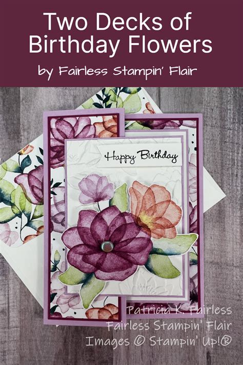 Two Decks Of Birthday Flowers Floral Cards Floral Cards Design