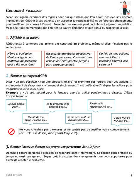 Comment S Excuser Tapes Suivre Pdf