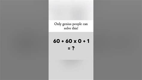 Only Genius People Can Solve This Youtube