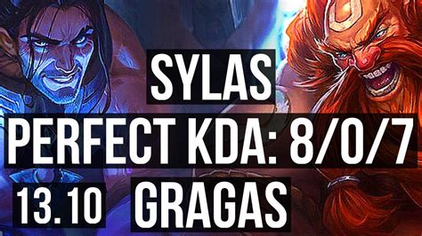 Sylas Vs Gragas Mid 8 0 7 Legendary 300 Games Kr Challenger