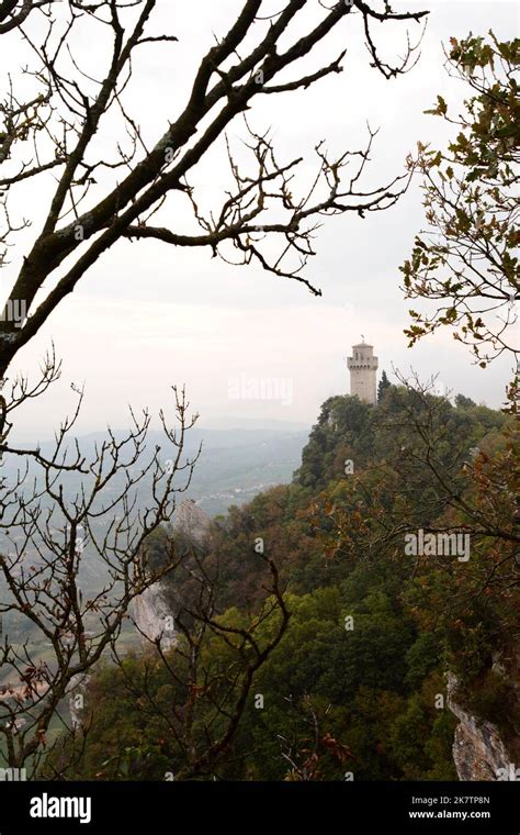 Montale Tower Monte Titano San Marino Stock Photo Alamy