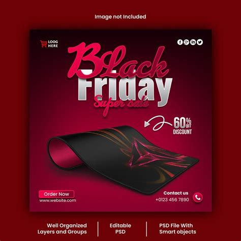 Premium Psd Psd Black Friday Social Media Post Design Template