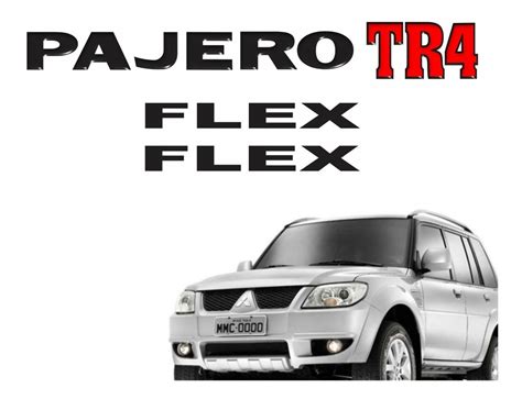 Kit Adesivos Pajero Tr4 Flex Resinado Preto Trflrs Parcelamento Sem Juros