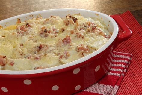 Batata Gratinada Com Bacon Boa Mesa