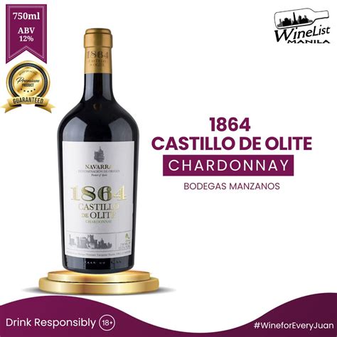 1864 Castillo De Olite Chardonnay D O Navarra Spain White Wine