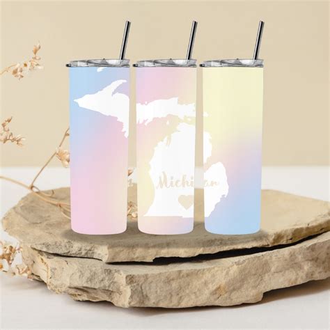 Michigan Tumbler Wrap Digital Download For Sublimation 20oz Skinny Tumbler Etsy