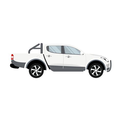 Pickup Truck White Color Double Cabin 1361452 Vector Art At Vecteezy