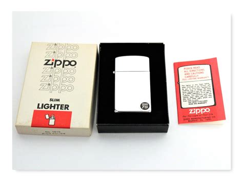 Vintage 1970s Zippo Slim Lighter Model 1610 High Polish Finish, Never Used