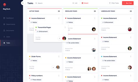 Free Template Dashboard For Regulatory Change Management