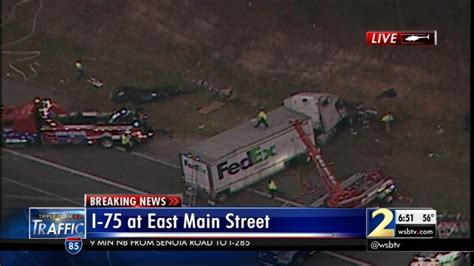 Fedex Truck Involved In Crash On I 75 In Bartow County