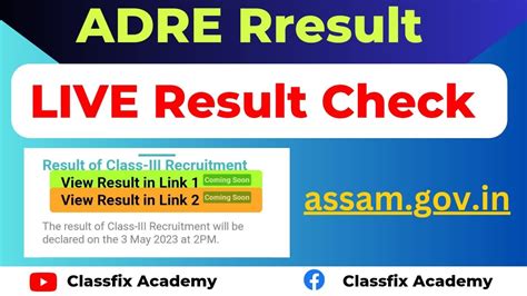 ADRE Grade III Result Check Online Result Check ADRE Grade III YouTube