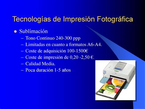 Impresi N Digital Fotogr Fica Ppt Descargar