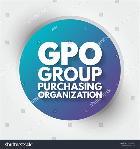 Gpo Group Purchasing Organization Entity That Stock Vector Royalty
