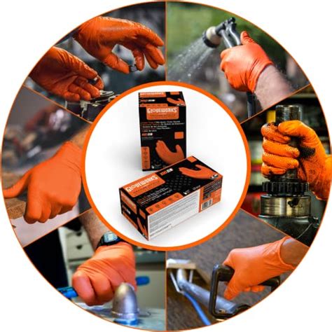 Gloveworks Hd Orange Nitrile Gloves 8 Mil Nitrile Disposable Gloves