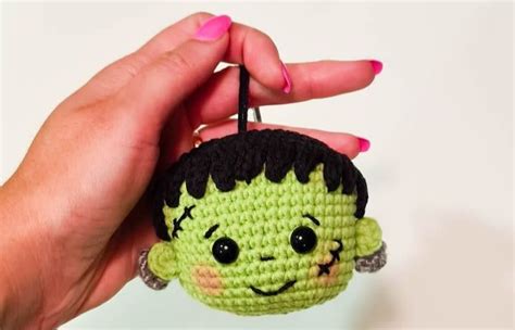 Llavero Frankenstein Amigurumi Para Halloween Patrones Gratis