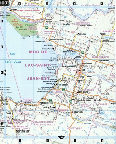 Carte Routi Re Du Saguenaylac Saint Jean