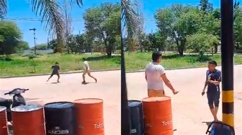 Terrible Video Dos Hombres Se Enfrentaron A Cuchillazos En Quimil Y