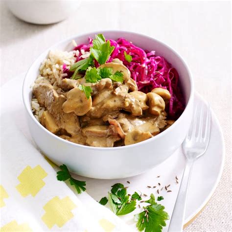 Beef Stroganoff With Pickled Cabbage Healthy Recipe Ww Australia