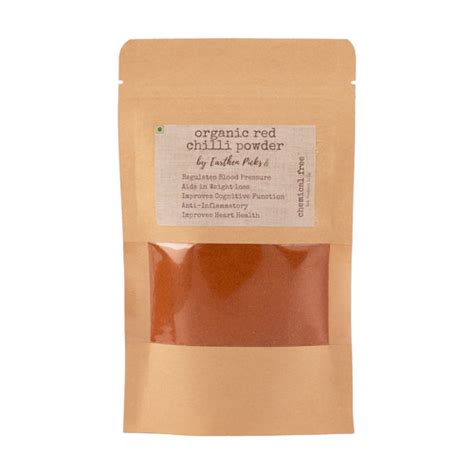 Organic Red Chilli Powder 100g Earthen Picks