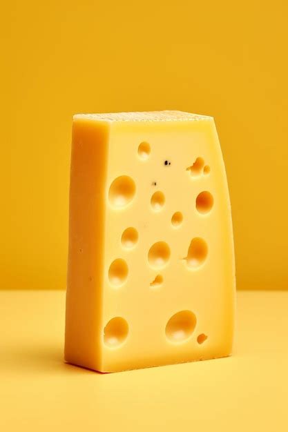 Premium Photo A Piece Of Cheese With Holes In It