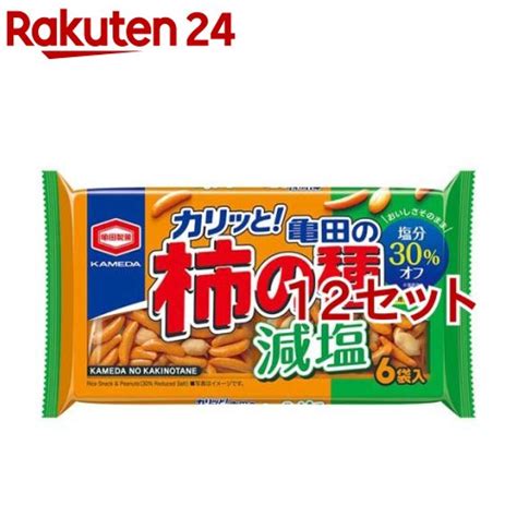 【楽天市場】減塩 亀田の柿の種 6袋詰164g12セット【亀田の柿の種】：楽天24