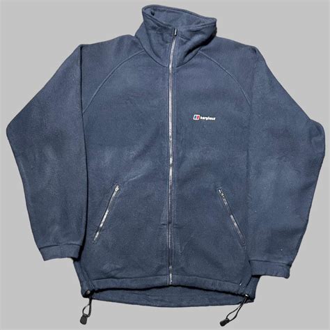 Navy Vintage Berghaus Fleece Jacket Brilliant Depop