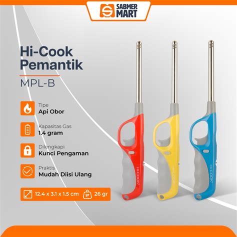 Jual Gas Lighter Korek Api Gas Pemantik Gas Portable Hi Cook Mpl B