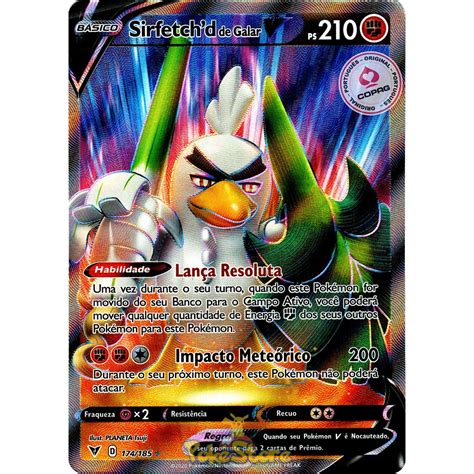 Carta Pokemon Sirfetch D De Galar V Full Art Portugu S Card