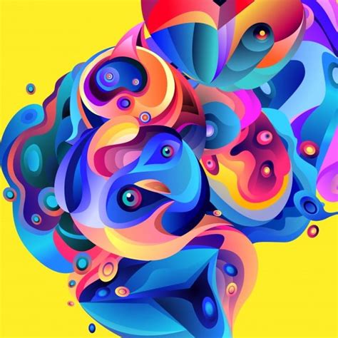 Vector Ilustración De Fondo Abstracto Con 3d Colorful Fluidodiseño De