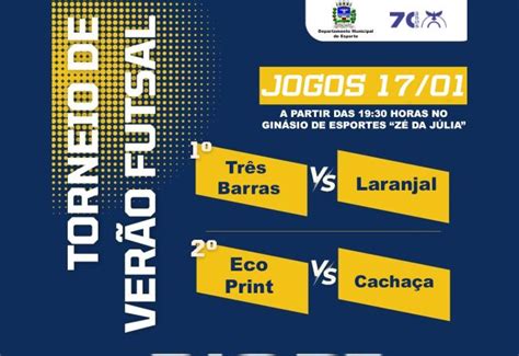 Notícia CAMPEONATO MUNICIPAL FUTSAL FÉRIAS JOGOS DIA 17 01 2024