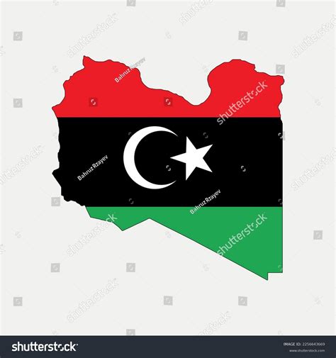 Map Flag Libya Regions Outline Silhouette Stock Vector (Royalty Free) 2256643669 | Shutterstock