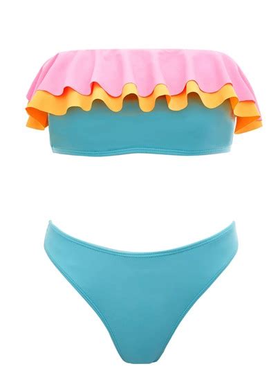 Shop Bandeau Swimwear Bandeau Bikini Shein Usa