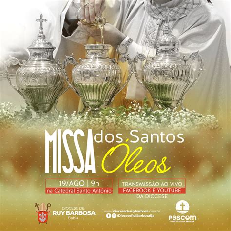 Acontecerá a missa dos Santos Óleos Diocese de Ruy Barbosa