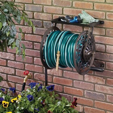 Neverleak Aluminum 125 Ft Wall Mount Hose Reel In The Garden Hose Reels