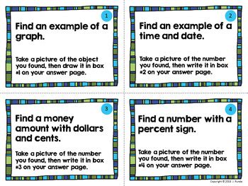 Math Scavenger Hunt Task Card Activity By Runde S Room Tpt