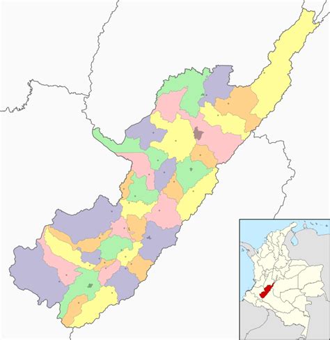 Mapa De Huila Colombia Departamento Con Municipios Y Ciudades