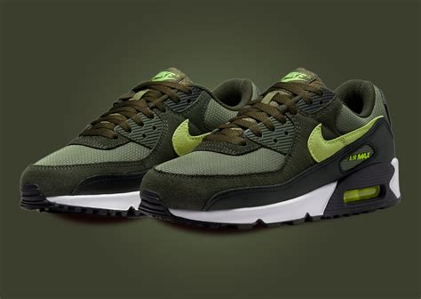 Lush Green Hues Flourish On The Nike Air Max 90 Medium Olive Volt Sneaker News