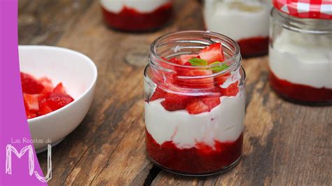 Yogur Griego Casero Con Mermelada De Fresa Receta Fácil Youtube